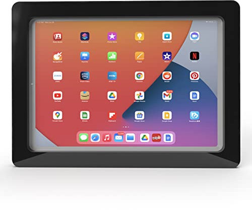 TABcare Boîtier antivol VESA en acrylique pour Apple iPad Pro 11 1ère, 2e, 3e, 4e génération avec kit de montage mural et câble USB C à angle de 90 degrés (iPad Pro 11 1/2/3/4, noir)