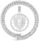 HH BLING EMPIRE 14k Gold Silver Plated Hip Ho Rapper Pendant Chain Necklace for Men, Iced Out Diamond King Pendant with Rope Tennis Chains 22 Inch, Zinc, crystal rhinestones