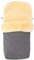 Merauno® Baby Lammfellfußsack Kinderwagen Fellsack kuscheliger Buggy Kinderwagen-Fußsack aus Fell Wind und Wasserdicht Universal 90×50cm (Hellgraue Melange)