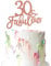 3Pcs Rose Gold Glitter 30 & Fabulous Cake Toppers 30 and Fabulous Cake Toppers for Happy 30th Birthday Cheers to 30 Party Decorations 30 Anniversary Birthday Cake Decorations Supplies