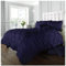 GC GAVENO CAVAILIA Pintuck Duvet Cover Sets, Pinch Pleat Bedding Quilt Covers, Polycotton Bed Covers Breathable Double Bed Set With Pillowcases Navy