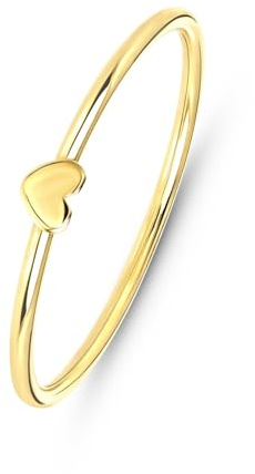 Lucardi - Damen Ring - Herzförmig - Schmuck - Geschenke für Frauen - Gold