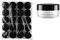 TIANZD 20 Pièces Vides Petit Rond Pot en Plastique Transparent 10 ml avec Couvercle Noir, Cosmétique Pots de 10 g pour des Produits Cosmétiques D'art D'ongle D'échantillons Contenant