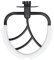 Klarstein Flexi Stirring Hook - Spare Part, Extra Part, Replacement Part, Stirring Element for Bella Pico 2G / Bella Robusta Food Processors, Material: Die-Cast Aluminium, Silicone Coating, Black