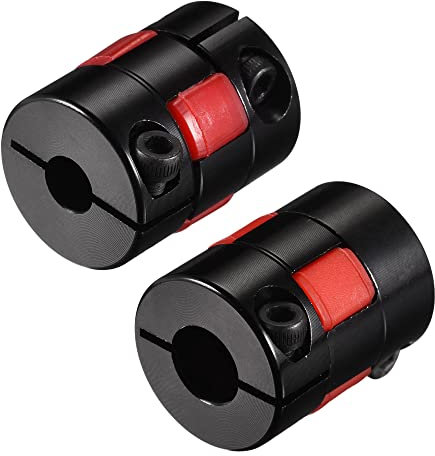 sourcing map 2Stk Wellenkupplung 5mm zu 8mm Bohrung L25xD20 Aluminiumlegierung Flexibel Kupplungsgelenk für Servo Schrittmotor
