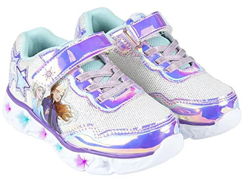 Scarpe Sportive Disney Frozen Elsa a Strappo per Bambina con luci LED 4960