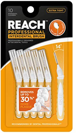 Reach Interdental Brush Extra Tight 0.7mm | Removes up to 30% More Plaque | Special Designed for Gum Protection, PFAS Free | 10 Brushes