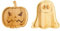 BestAlice 2 piatti di Halloween, in legno, a forma di zucca, fantasma, adorabile, vassoio da portata per frutta, snack, dessert, biscotti per feste