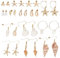 PH PandaHall 11 Paar Muschelohrringe, Seestern Ohrstecker Muscheln Creolen Meerjungfrau Modeschmuck Sommer Strand Ohrringe Zubehör für Weihnachten Frauen Hawaiian Jamaika Schmuck