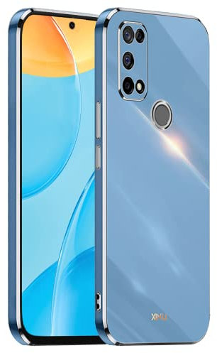 EASSGU [Telaio Elettrolitico Custodia per Samsung Galaxy M31 (6.4 Inches) Cover Protettiva in Morbido Silicone TPU - Blu navy