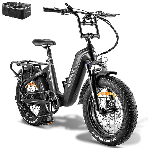 Fafrees F20 Master E-Bike Rahmen aus Kohlefaser 48V 22.5AH Akku Elektrofahrräder 20*4.0 Zoll Fat Tire E-Mountainbike Maximales Drehmoment 60 Nm 7-Gang