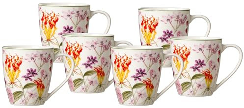 Ritzenhoff & Breker Kaffeebecher-Set Flora, 6-teilig, Porzellan