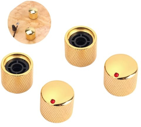 SUPVOX 4pcs Upgrade Your Guitar Iron Guitar Volume Knobs Classic Vintage Look Easy Installation