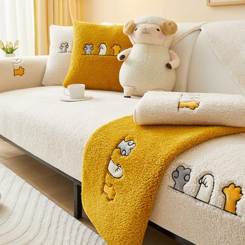 Bobomon Sofa überzug Couch überwurf Sofabezug Ecksofa 1 2 3 4 Sitzer Couch Cover L-Form Abdeckung rutschfeste Sofadecke für Haustiere