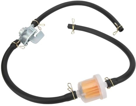 CGEAMDY Motorrad Benzin Inline Kraftstofffilter Kit, Benzinschlauchleitungssatz Motorrad Inline-Kraftstofffilter, 6mm Gas Kraftstofffilter Benzin Rohr Schlauch für ATVs