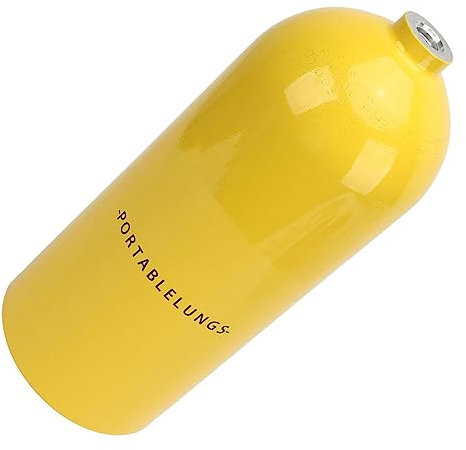 DIDEEP - Botella de buceo de 3 L, 30 – 50 minutos, de aluminio de aviación, botella de oxígeno para buceadores (amarillo)