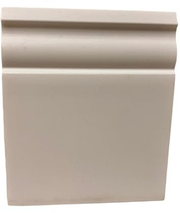 Asta 2 metri lineari Battiscopa Ducale in Polimeri 10x120x2000 mm BIANCO - Zoccolo da cucina resistente agli urti