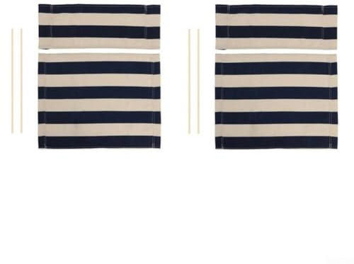 Zoegneer Ersatzbezug für Strandkorb, Klappstuhl, Regiestuhl, Ersatzbezug für Sonnenliege, Pool, Sonnenbad, Garten (2er-Set)