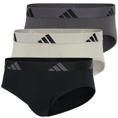 adidas Herren Brief (3PK) -Active Flex Cotton Slip, 903 Assorted, M (3er Pack)