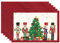 Arquiel Platzset 6er Set, Tischsets Weihnachten Rot Nussknacker Winter Weihnachtsbaum Doppelschicht Dicker Abwischbar Hitzebeständige Weihnachts Placemats für Esstisch Dekoration (33 * 48cm)