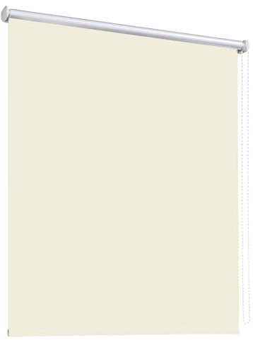 Verdunkelungsrollo Klemmfix 50 x 295 cm Blickdicht Sichtschutz Sonnenschutz Undurchsichtiges Sichtschutz Rollo Inkl. Befestigungsmaterial für Fenster & Türen, Creme Farben