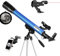Cowiewie Roter Punkt-Sucherteleskop, 50/600 mm Astronomisches Teleskop mit Einziehbarem Stativ, Mehrschichtiges Hochübertragungs-Teleskop für Anfänger mit Telefonadapter