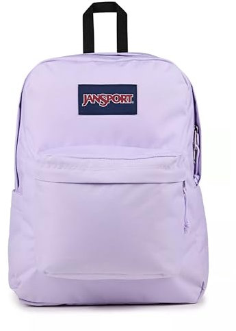 JanSport Superbreak Plus Backpack - Work, Travel, or Laptop Bookbag with Water Bottle Pocket, Pastel Lilac, One Size, Superbreak Backpack - Durable, Lightweight Premium Backpack