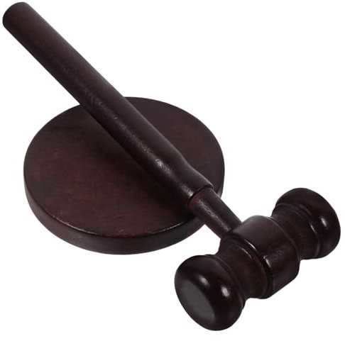 MOBUTOFU Holzhammer Richterhammer Kinderhammer Massivholzhammer Hammerzubehör Holzhammer Junge Mädchen Verkaufshammer Richter