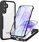 Phoona 360 degrés Coque pour Samsung Galaxy A55 5G avec Transparent Protection d'écran, TPU Silicone Antichoc écran Coque, Anti-Rayures Portable Intégrale Étui Housse pour Samsung A55 5G, Noir