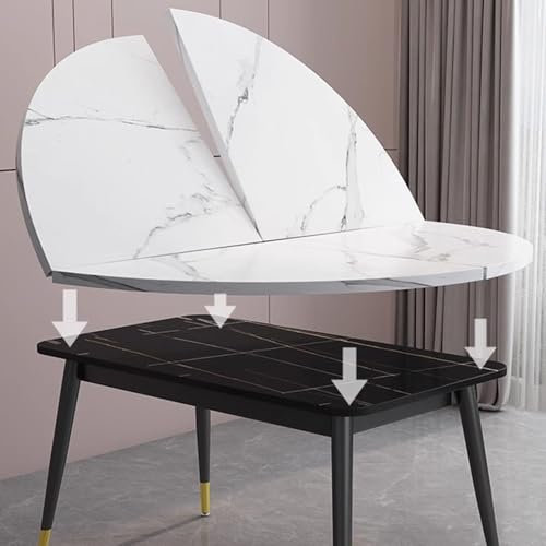 Mesa Redonda Plegable Mesa Redonda Plegable para Comedor con Tablero Extensible, Tablero de Mesa Plegable Blanco Sin Patas, Mesa Circular de Madera Maciza para Banquetes, Fiestas y Festividades(150 cm