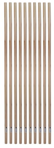 KMJ® Wooden Broom Handle (10 - Count) – Sturdy Wood Pole for Brooms, Mops & Brushes – Durable Wooden Handles for Tools and Cleaning Equipment - (Size 120 X 2.3 Cm)