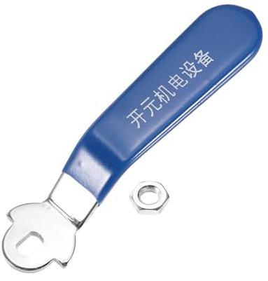 PATIKIL Poignée à levier pour robinet à boisseau sphérique, 2 pièces longueur totale 110 mm avec trou de 8 x 5 x 3 mm pour robinet extérieur remplacement réparation d'arrosage bleu