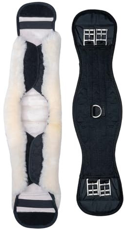 WALDHAUSEN Kurzgurt Lammfell, schwarz/Natur, 50 cm