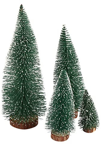 ABOOFAN Squisito 1 Pezzo Mini Albero Di Natale Decorazione Festiva Pino Innevato Ornamento