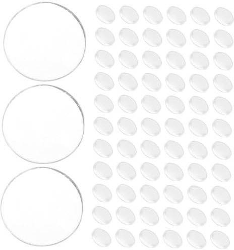 CHILDWEET Runde Glaskuppel Cabochons aus Glas, für Kreative Projekte | Glatt, Farbbeständig, Klarer Look, 100 Stück Packung für Selbstgemacht Arbeiten und Schmuckzubehör