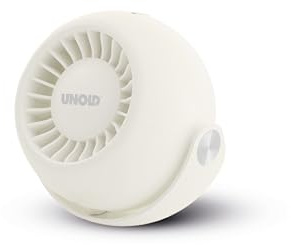 Unold Breezy Bowl – Kabelloser Akku-Ventilator | 3 Geschwindigkeiten | Bis zu 4h Laufzeit | 6W | 1.200 mAh | USB Wiederaufladbar | LED-Beleuchtung | Kompakt & Ideal für unterwegs