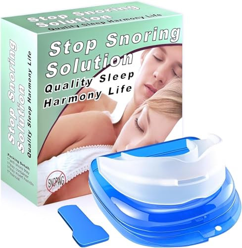Anti Schnarch Mundstück, Wirksame Schnarchstopper, Nachtaufbissschienen für Männer und Frauen zur Verhinderung von Zähneknirschen und Schnarchen Snoring Stopper (Blue)