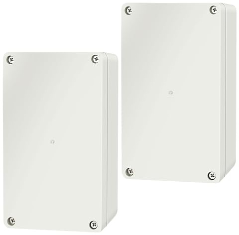 Anschlussdose,2 Pcs Abzweigdose Wasserdichtes IP65 Abzweigkasten ABS Elektrisches Anschlusskästen DIY Kunststoff Fall Verdrahtungs Verteilerkasten flach Aufputz Schalter Box(15.8 * 9 * 6cm)