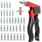 Kit Cheville Molly avec Pince, Assortiment avec 34 M5 Cheville Molly Metallique Paick Ancrages pour Murs Creux Pince Professionnel Convient à M4/M5/M6 (3 Tailles de Vis)