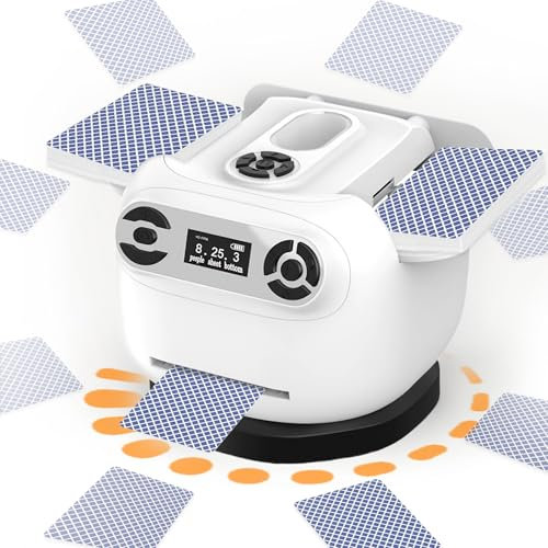 Elprico Automatische Karten -Mischung und -Händler, Wiederaufladbare und Programmierbare Karten -Karten -Shuffler -Maschine mit Ruhigem Betrieb für Poker-, Brücken- und Familienspiele