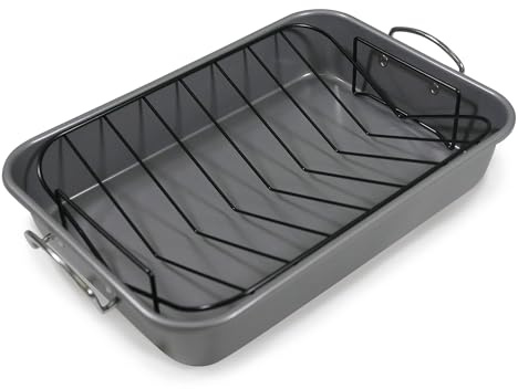 Carter & Clay Steel Non-Stick Roasting Tray with Removable Wire Rack