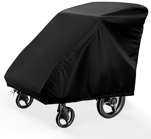 WGIDSKKI Faltgarage für Fahrradanhänger, Fahrradanhänger Abdeckung mit Winddichtes Und mit UV-Schutz, 210D Oxford-Gewebe Wasserdicht Abdeckung, Schwarz