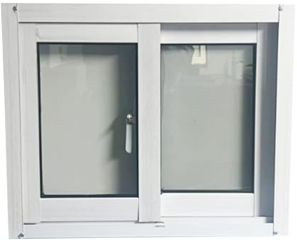 Fenster-Ersatz für Häuser und Schuppen, winddicht und schalldicht, Schiebefenster, einfache Bedienung, ideal für Badezimmer, Garagen, Keller, Hühnerställe (80 x 100 cm)