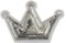 Ximkee Aufnäher/Aufbügler/Aufbügler mit Krone, Pailletten, 10 Stück silber