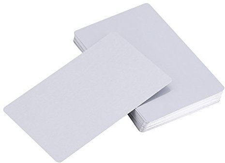 DEWIN Tarjeta Visita Laser, Tarjetas de Visita Impresionantes Espacios en Blanco Tarjetas de Visita de Metal Grabadas con Marca Láser 50Pcs (Plata)