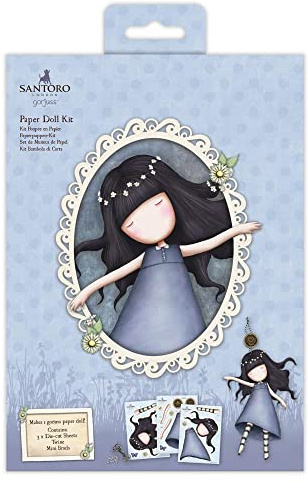 Docrafts Gorjuss GOR 105110 Bastelset, Multi, Einheitsgröße: Puppenset mit dreifachem Stanzbogen, Bindfaden, Minibad, Pompons, Blumen, Gorjuss-Papierpuppe für Big Kid und Adult