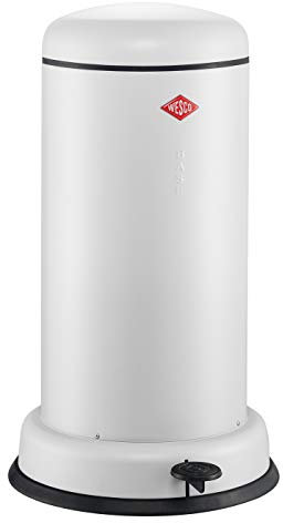 Wesco 134 531-74 Baseboy Abfallsammler m.Dämpfer, Rostfreier Stahl, 20 liters, 635x362x362 mm, Weiß Matt