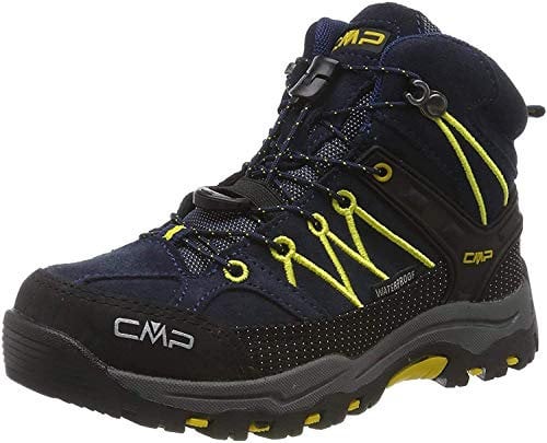 CMP Unisex Kinder Kids Rigel Mid Trekking Shoes Wp Trekking-Schuhe, B Blue Saffron, 28 EU