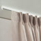 Binario per Tende Arricciate - Installazione a Soffitto - Movimento tenda manuale (NO corda) - in Alluminio, Completo per l’installazione (160 CM)