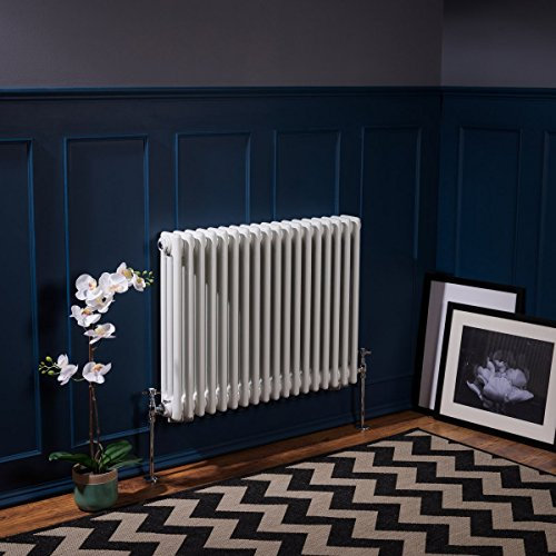 Warmehaus - Traditional Cast Iron Style White Triple Column Horizontal Radiator 600 x 830 mm